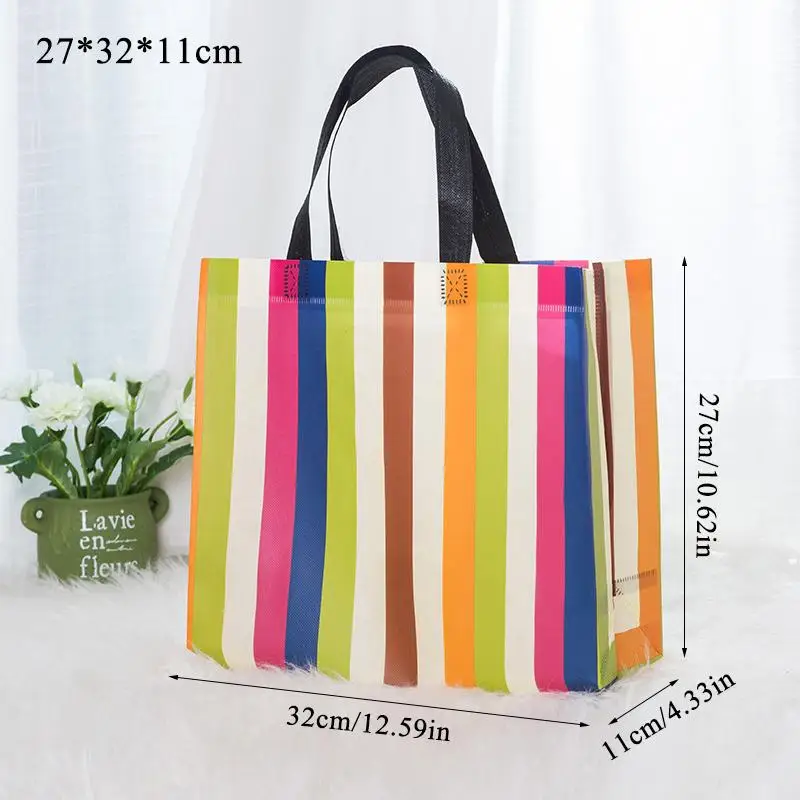 New Women Foldable Shopping Bag Reusable Eco Tote Pouch Large Unisex Fabric Non-woven Shopper Bags Travel Grocery Shopping Bags - Цвет: multicolor