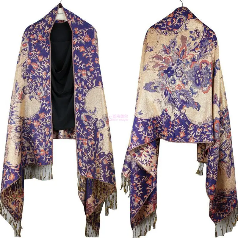 180*70cmLady Echarpes Foulards женский шарф, Женский двухсторонний большой длинный шарф из пашмины с кисточками, шаль, Mujer Bufanda