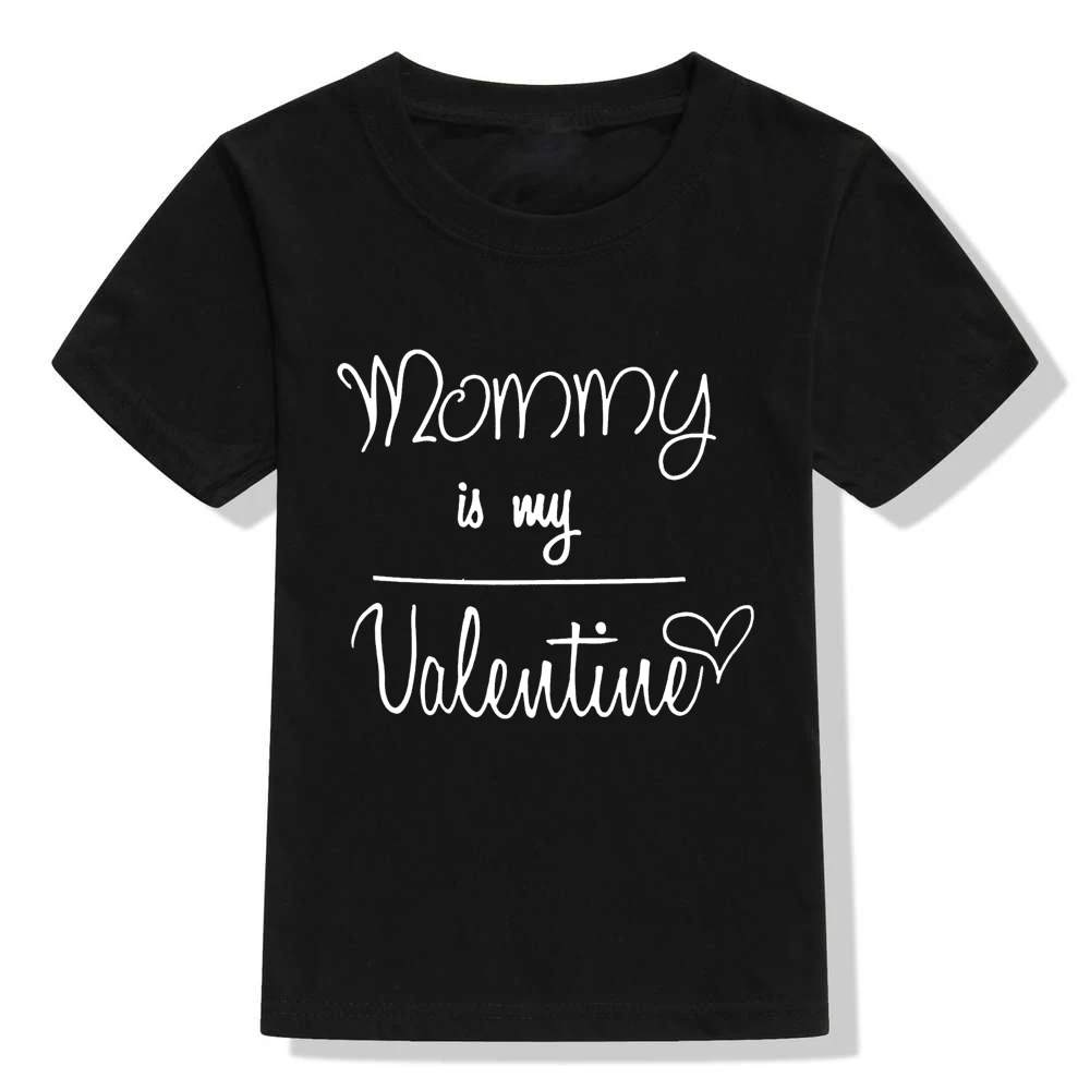 Mommy Is My Valentine/крутая футболка на День святого Валентина для мальчиков Красная футболка для маленьких мальчиков милый подарок для мамы, повседневные футболки с короткими рукавами