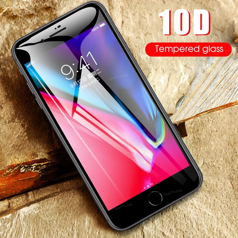  10D Gebogen Gehärtetem Glas Für iPhone 7 8 Plus 6 6S Plus Volle Abdeckung Screen Protector Für iPho