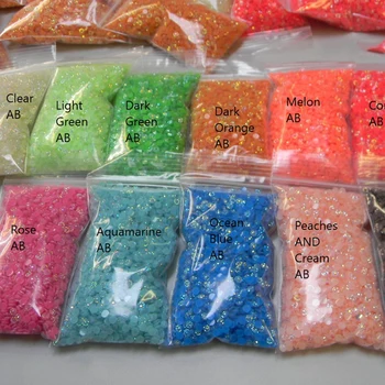 

1000pcs/bag 4mm SUNFLOWER RHINESTONES Jelly Ab Flatback Resin Rhinestones Round Sunflower Crystal Halo Flatback Nail Rhinestone