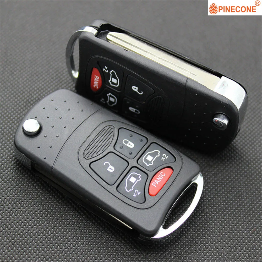 Auronnova обновленный Складной Корпус ключа для Chrysler 200 PT Cruiser Sebring Dodge Avenger Durango Jeep 4+ 1 кнопка чехол для дистанционного ключа от машины