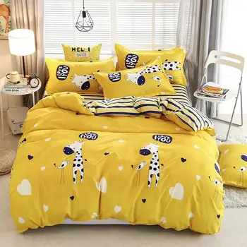

38 4pcs Girl Boy Kid Bed Cover Set Duvet Cover Adult Child Bed Sheets And Pillowcases Comforter Bedding Set 2TJ-61006