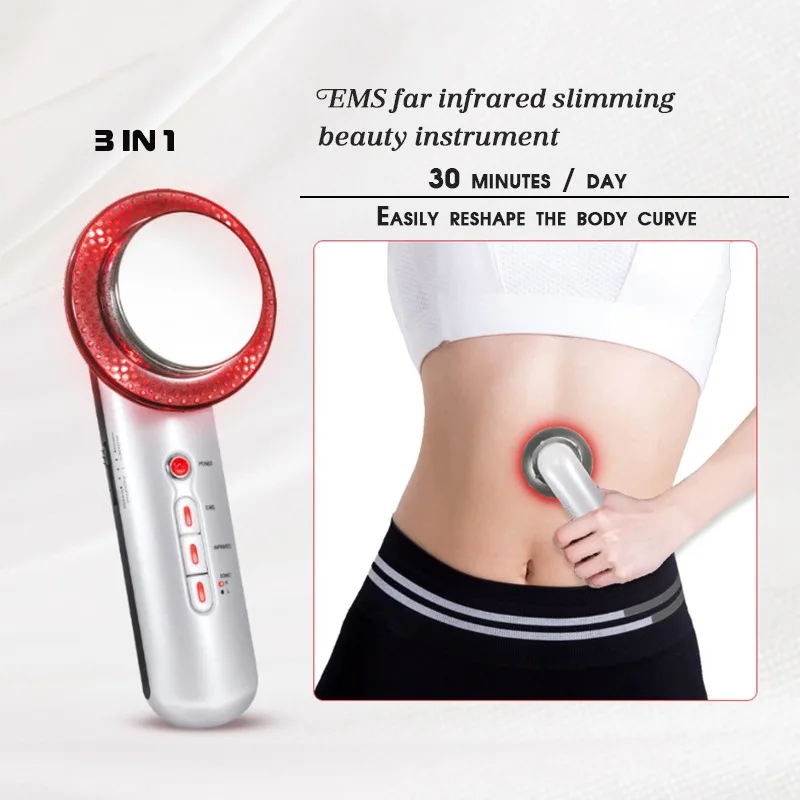 

EMS Ultrasound Massager Body Slimming Weight Loss Cavitation Anti-cellulite Fat Burner Galvanic Infrared Ultrasonic Therapy Tool