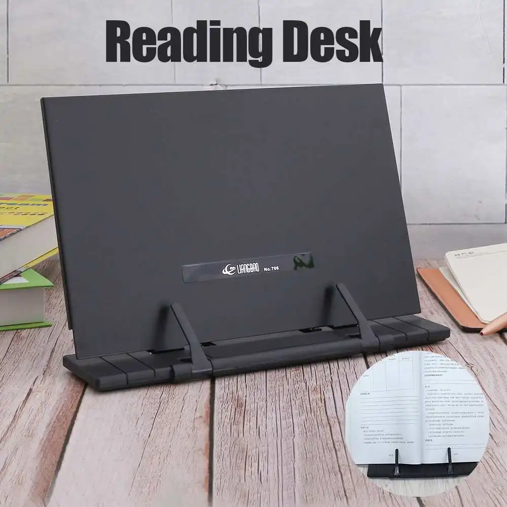 

Portable Reading Holder Book Stand Frame Reading Desk Holder Adjustable Black