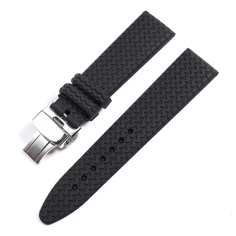 shengmeirui for MILLE MIGLIA GTS CHRONO 21 23MM Silicone Rubber