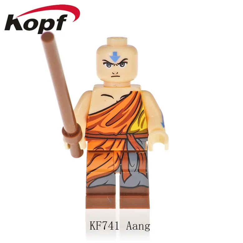 KF741 Without Box KF6070 одиночные продажи кирпичи Aang Катара TophBeifong принц Zuko Sokka модель строительные блочные фигурки для обучающие игрушки для детей - Цвет: KF741 Without Box