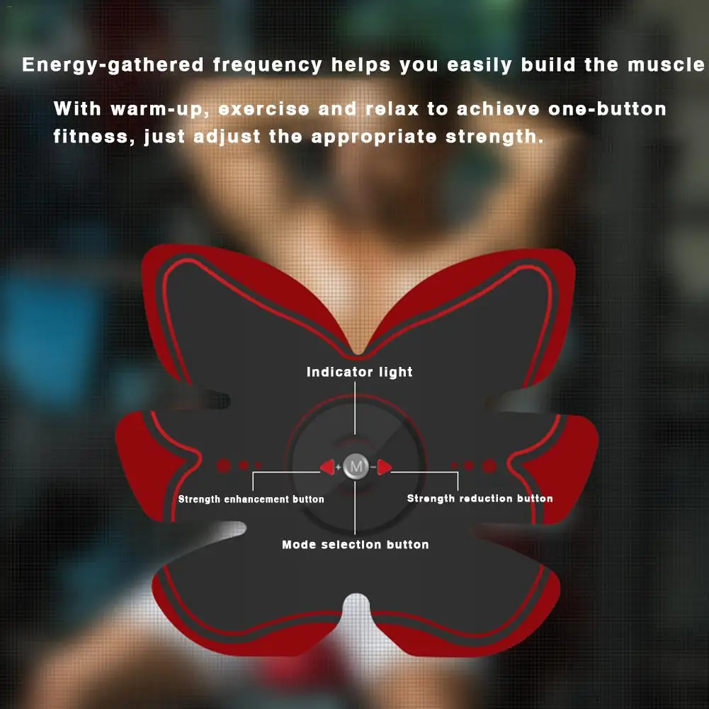 Men And Women's Abdominal Muscle Rechargeable Stimulator Portable Wireless Muscle Trainer Intelligent Home Office Fitness For Ab