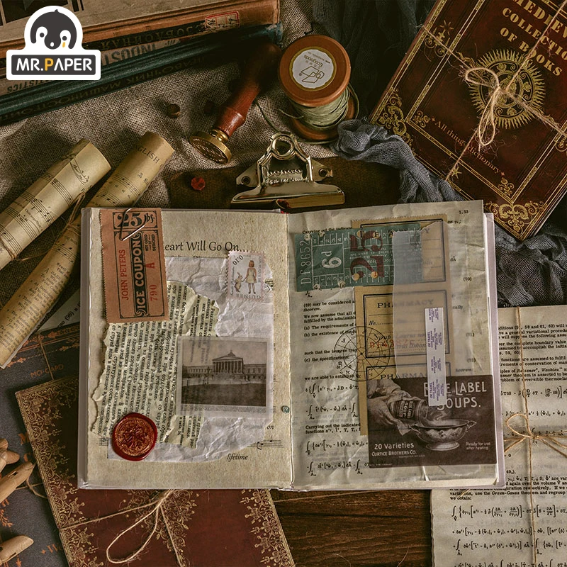 Mr.paper 10 Designs Antique Medieval Record Letter Scrapbooking/Card Making/Journaling Project DIY Retro Hangtag with Hole Cards