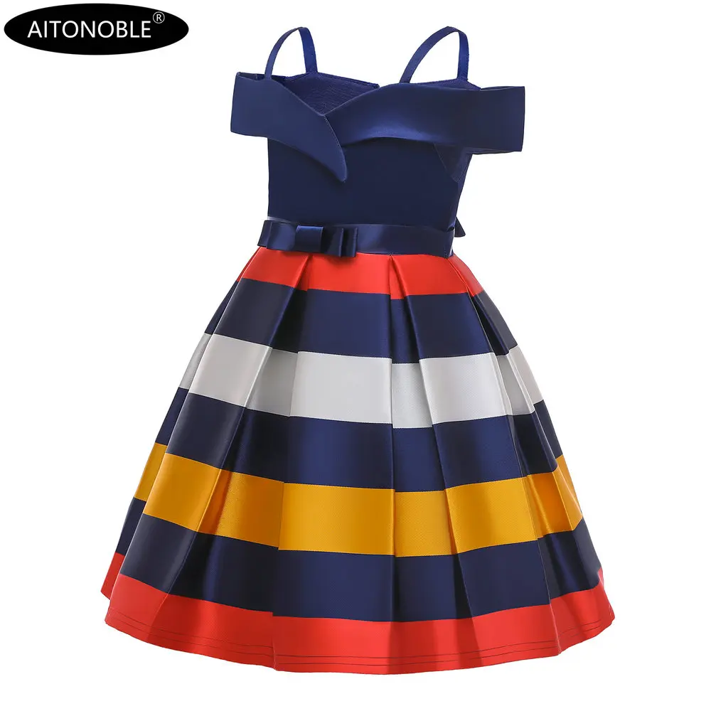 Aitonoble New Costume Christmas Dress Girl's Dress Children Skirt Cosplay Christmas For Girls With a Gift Bag