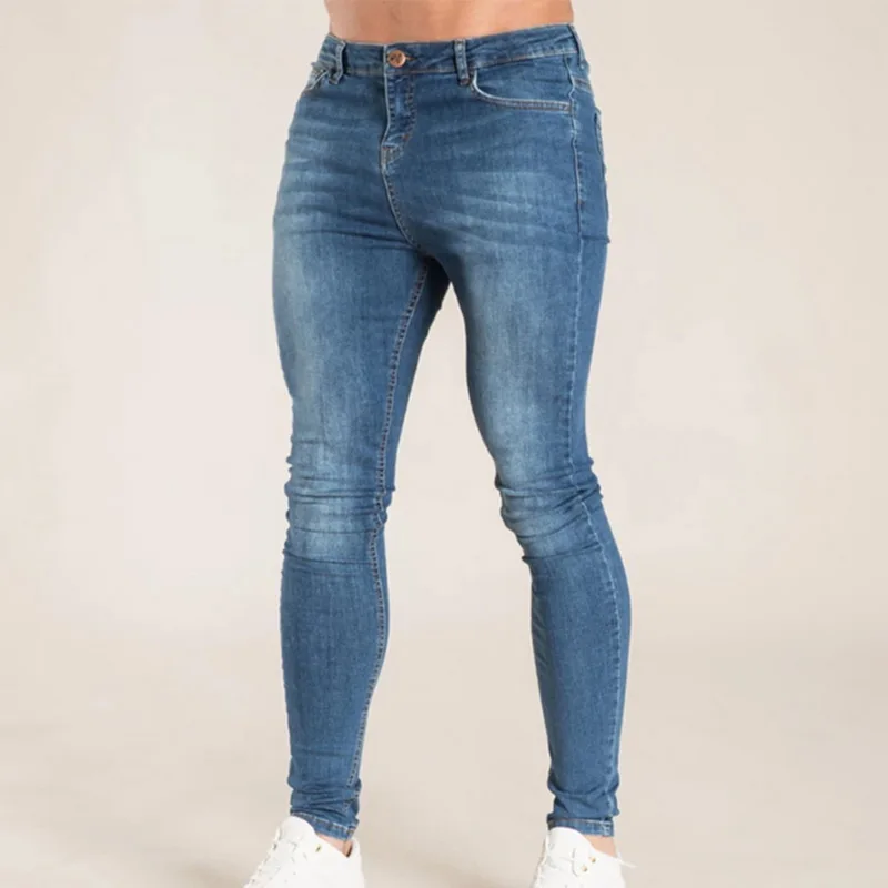 MJARTORIA Mens Skinny Jeans Super Skinny Jeans Men Non Ripped Stretch Denim Pants Elastic Waist Big Size European