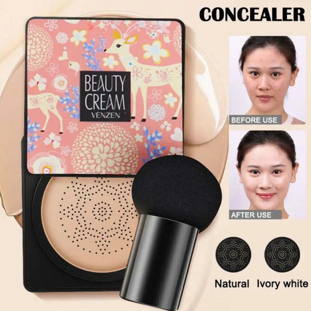 Small Mushroom Head Air cushion BB cream Female Concealer Moisturizing Base Concealer Foundation Concealing Breathable Makeup