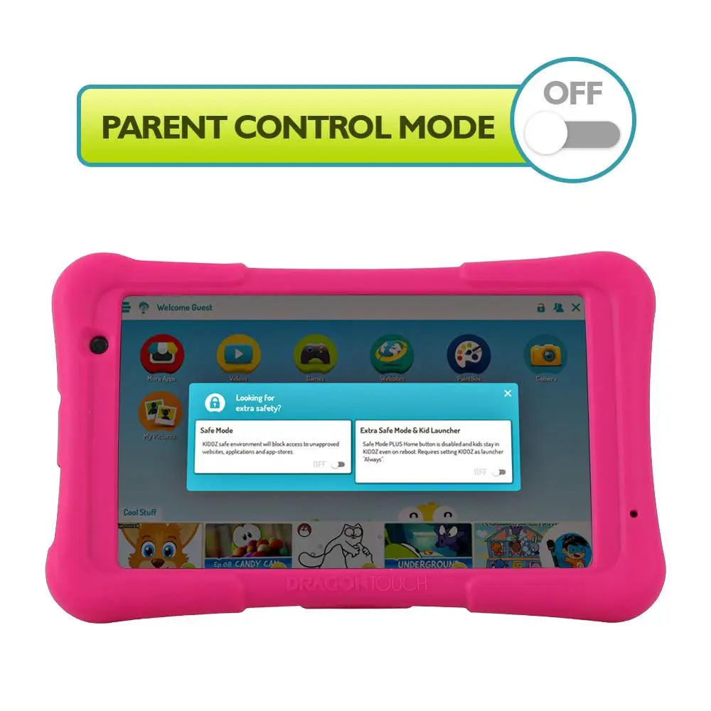 Дешево 2019 Dragon Touch Y80 детский планшет 8 дюймов HD Дисплей Android планшет для детей 16 Гб четырехъядерный 1,5 ГГц USB Android 8,1 планшетный ПК