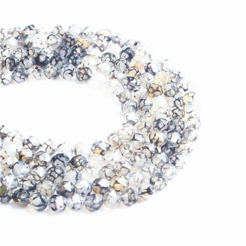 

Dragon Stone Faceted Polygonal Round Beads For Jewelry Making Strand 15" DIY Bracelet Necklace Jewelry Beads Wholesale