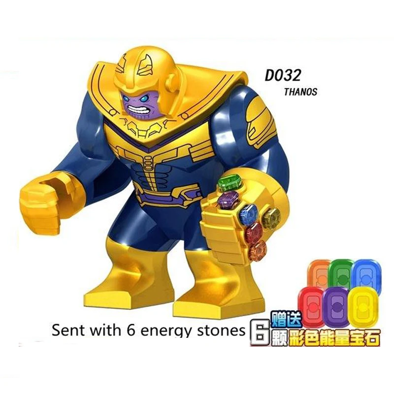 Superhero Big Size Gauntlets Hulk Spooky Thor Thanos Spider Doll Building Blocks Children's Toys For Building Block Toys