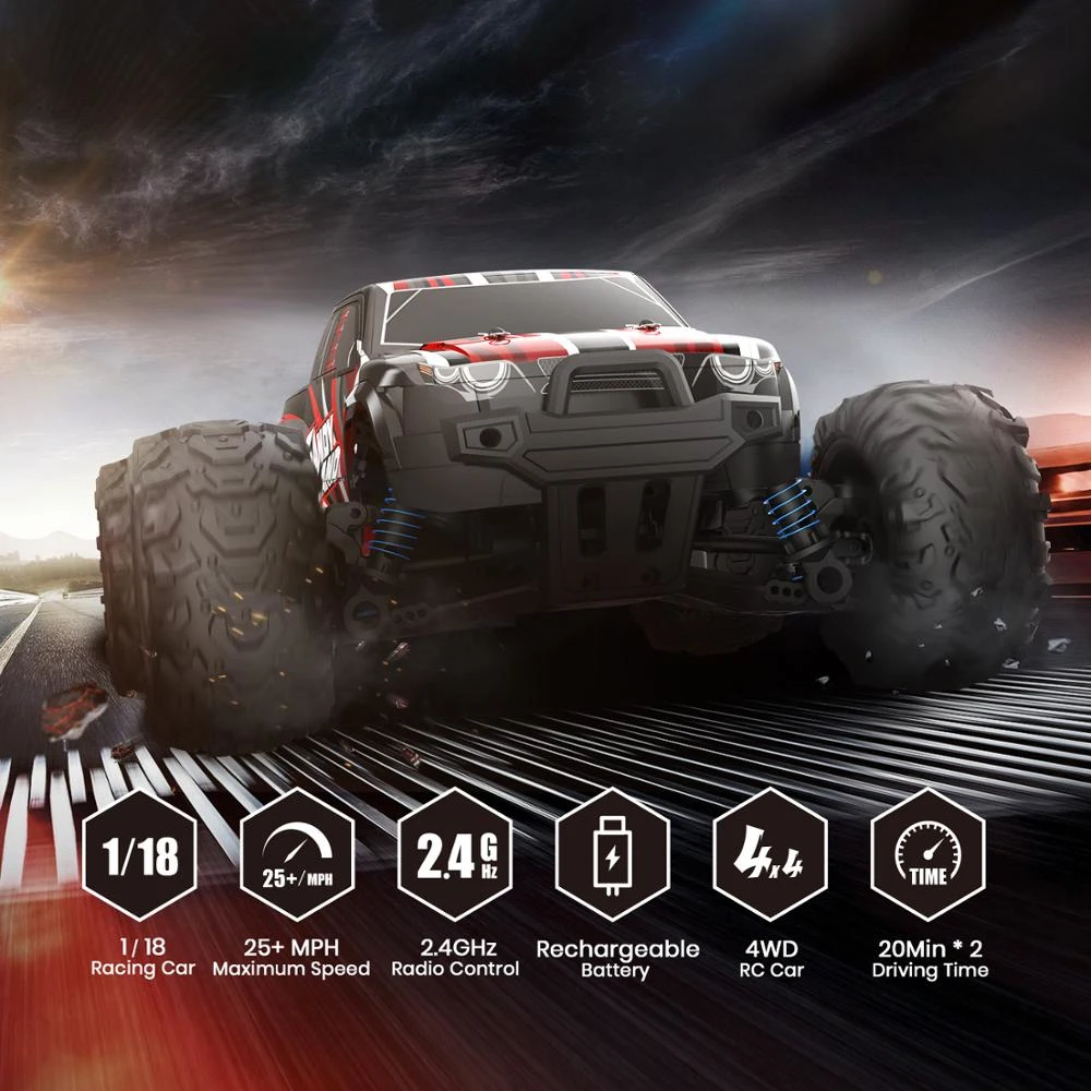 4WD 2 4G RC автомобиль 1:18 40 км/ч высокая скорость багги автомобили радио