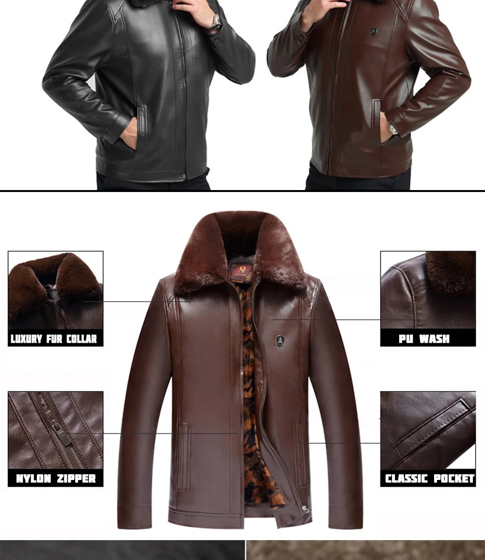 AKSR модный мужской меховой кожаный жакет осенняя куртка из искусственной кожи мужские Куртки из искусственной кожи Jaqueta De Couro мужские кожаные куртки