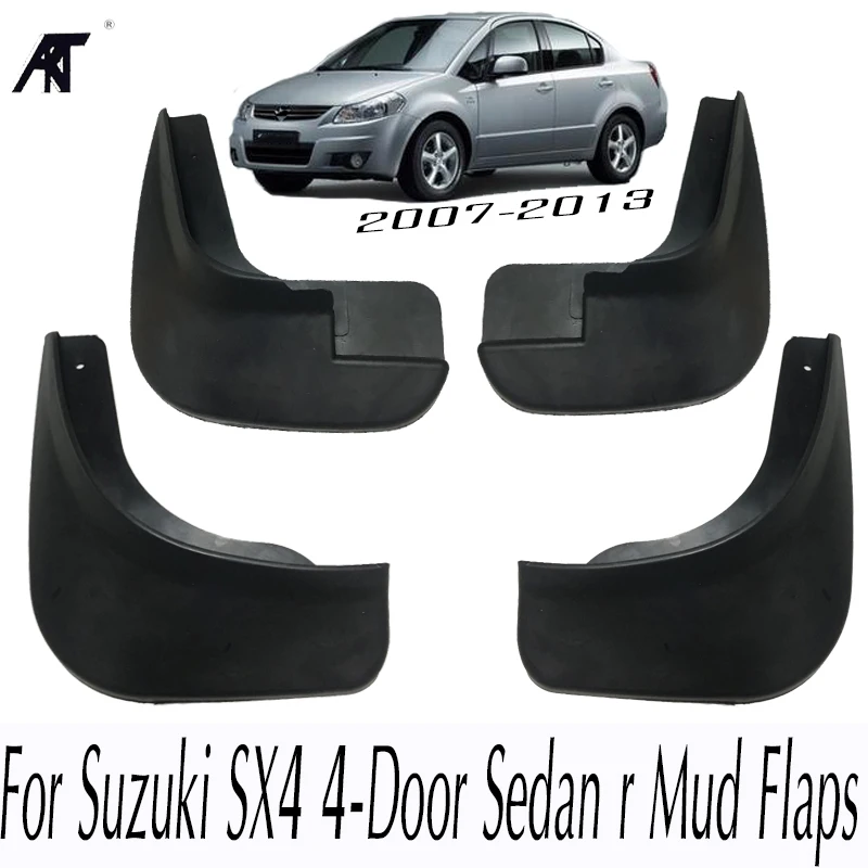 Mud Flap Car Mud Flaps For 2007-2013 Suzuki Sx4 4-Door Sedan Mudguards Fender 2008 2009 2010 2011 2012 Mudflaps Splash Guards