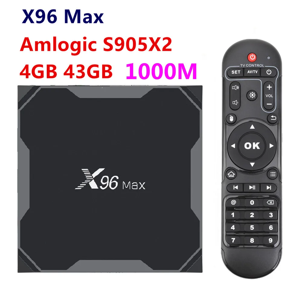 X96 MAX Android 8,1 Lan 1000 ТВ приставка Amlogic S905X2 4 ГБ 32 ГБ 64 Гб ТВ приставка 4K 2,4G& 5 ГГц Wifi BT 4,0X96 Max x2 ТВ приставка
