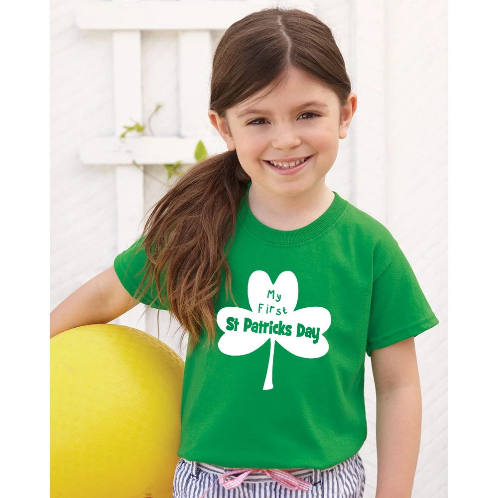 Kids St Patty's Day Shirt TCP BABY BOY GIRL SHAMROCK IRISH COTTON