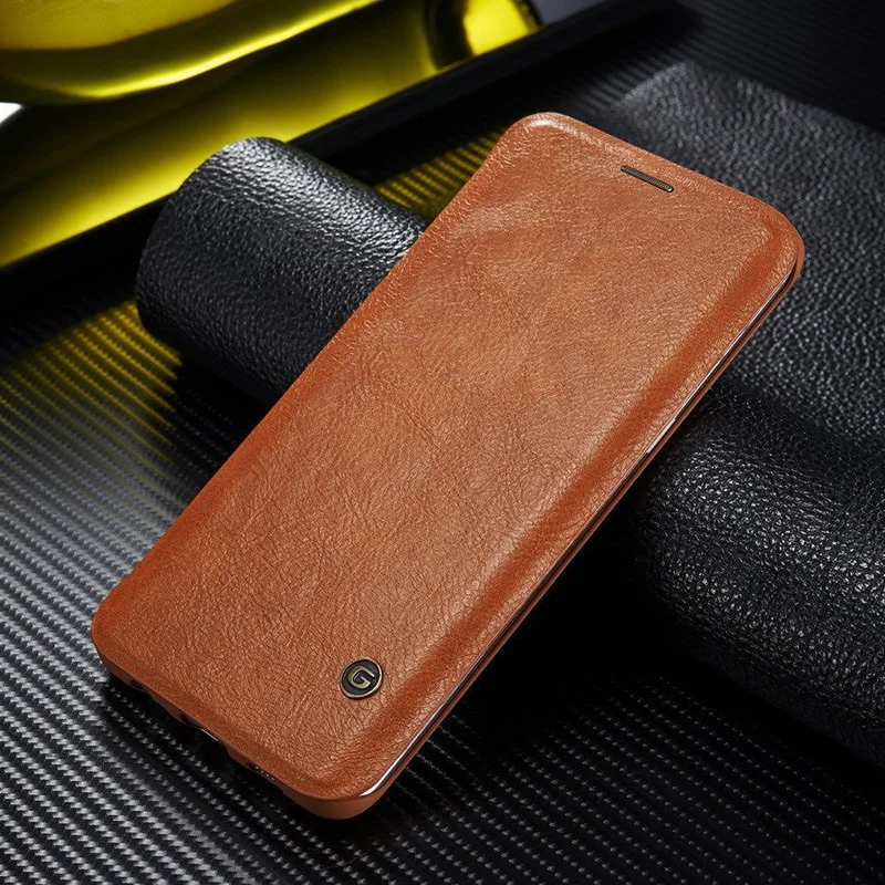X-Level Роскошный кожаный чехол для samsung Galaxy S10+ S10e Note 10 Plus J4 J6 A50 A70 тонкий кожаный бумажник флип-чехол для карт - Цвет: Brown