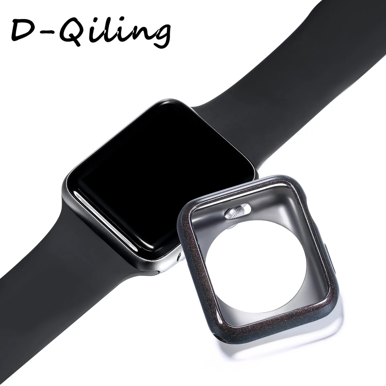 ТПУ блестки часы Чехол Крышка для apple Watch, версии 4/3/2/1 Flash Защитная крышка Красочный чехол бампер для наручных часов iwatch 38/40/42/44 мм