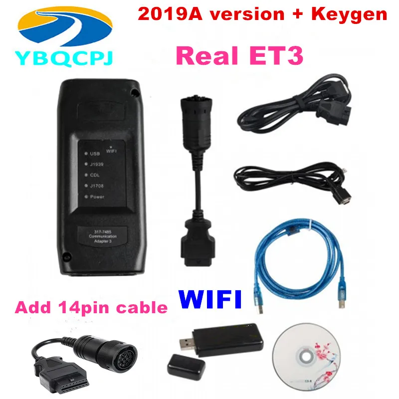 Real V2019 включает Keygen ET3 адаптер 3 III ET-3 2019A грузовик диагностический инструмент ET 3 для cat ET3 связь 317-7485 CAT3