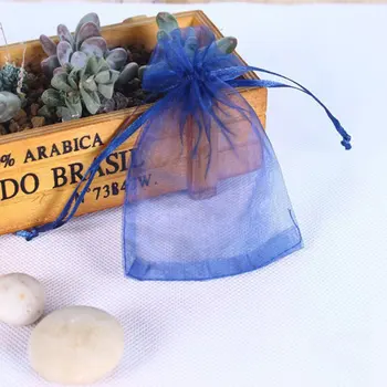 

100pcs/lots 7x9cm Organza Drawstrings Bags Jewelry Gift Package Bags Yarn Pouch Christmas/Wedding Favors And Gifts