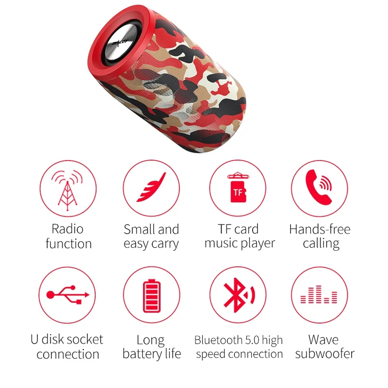 Горячая Bluetooth Динамик Мощный беспроводной водонепроницаемый портативный открытый мини Колонка коробка динамик камуфляж Открытый Спорт Динамик