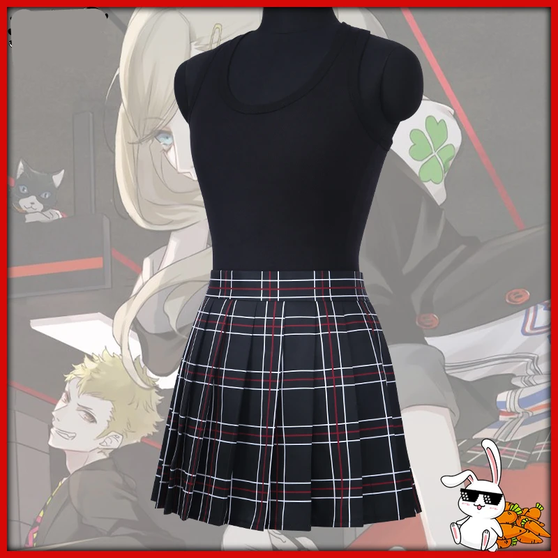 Аниме игра Persona 5 косплей костюм милая девушка Анна такамаки пантера Школьный