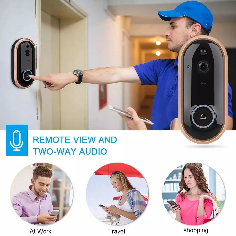 

TEXOSA Video doorbell Intercom system wifi wireless ip camera 1080P security smart doorbell night vision home video door phone