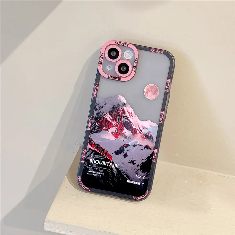 Retro Sunset Snow Mountain Case For iPhone 5
