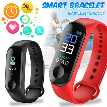 

M3 Smart Wristband Heart Rate Sleeping Monitor Blood Pressure Fitness Tracker Color Screen Sport Fitness Smartwatch Smart Watch