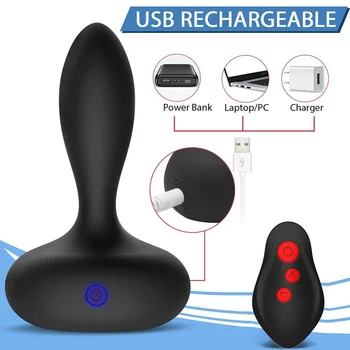 Vibrating Inflatable Anal Butt Plug Vibrator Prostate Massager Stimulator Multi-Speed Vibrations Waterproof sex toys for men gay 4