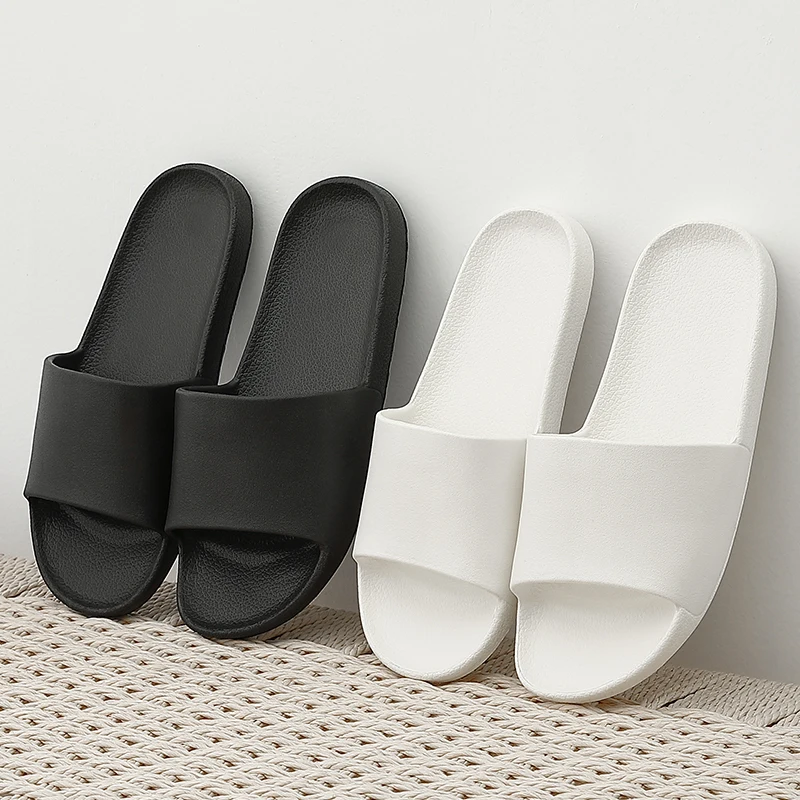 ASIFN Summer Bathroom Slippers Men Slides Simple House Household Home Indoor Non-slip Slipper Sandals Flip Flops Male Shoes images - 6