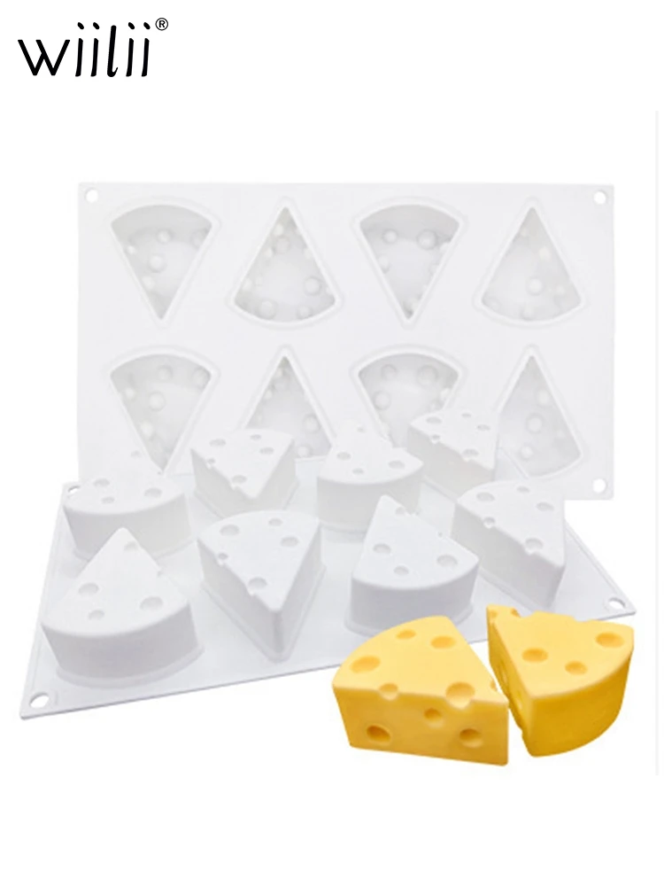 

3D Cheese Silicone Cake Mold For Baking Mousse Dessert Mould Non Stick Jelly Pudding Pastries Bakeware Cake Decor DIY Soap Molds
