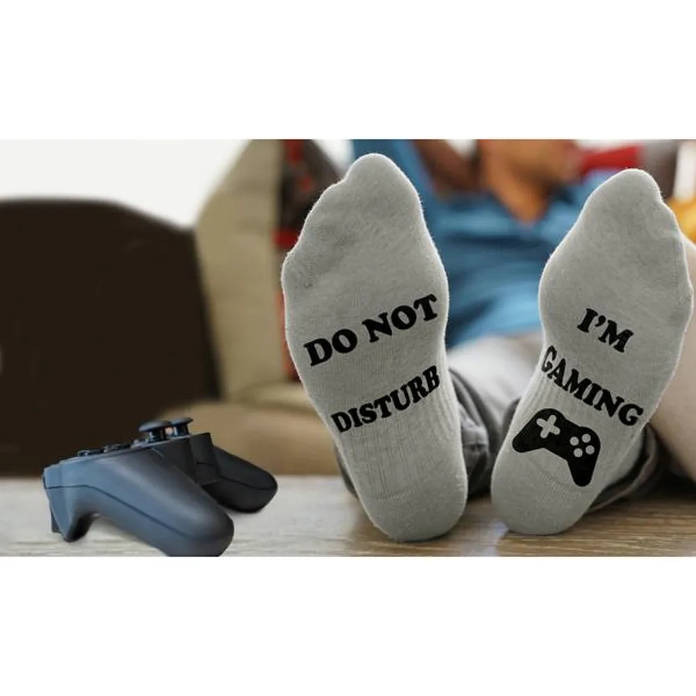 Унисекс «не Disturb' большое геймер подарок письмо Забавный высотой до середины икры из носки женские рождественские носки, calcetines mujer