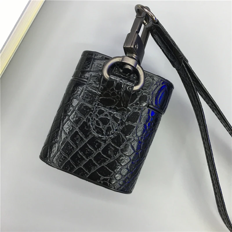 Роскошный крокодиловый карбоновый беспроводной чехол для зарядки наушников сумка для AirPods 1 2 3 pro кожаные аксессуары bluetooth-гарнитура