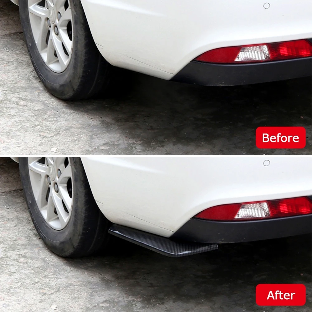 2Pcs Universal Car Rear Bumper Lip Diffuser Splitter Spoiler Scratch Protector