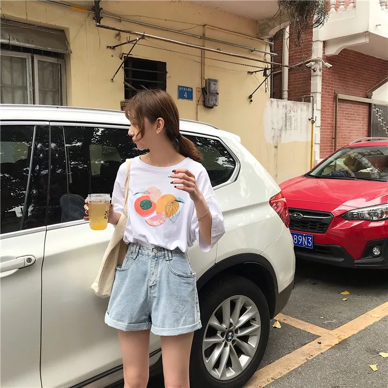 

Summer Nice Fshion Women Leisure Pockets Shorts Solid Blue Button Zipper High Waist Denim Shorts
