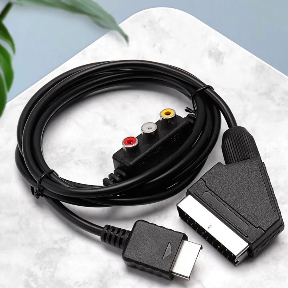 

2 in 1 RGB SCART + AV RCA Output Cable Cord 1.8 Meters for Sega Dreamcast HDMI Set Top Box Media Player