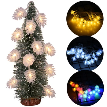

Pine Cones LED String Lights Christmas Tree Decorations LED String Battery Operated Fairy Light for Home Warm Wedding Party Lamp