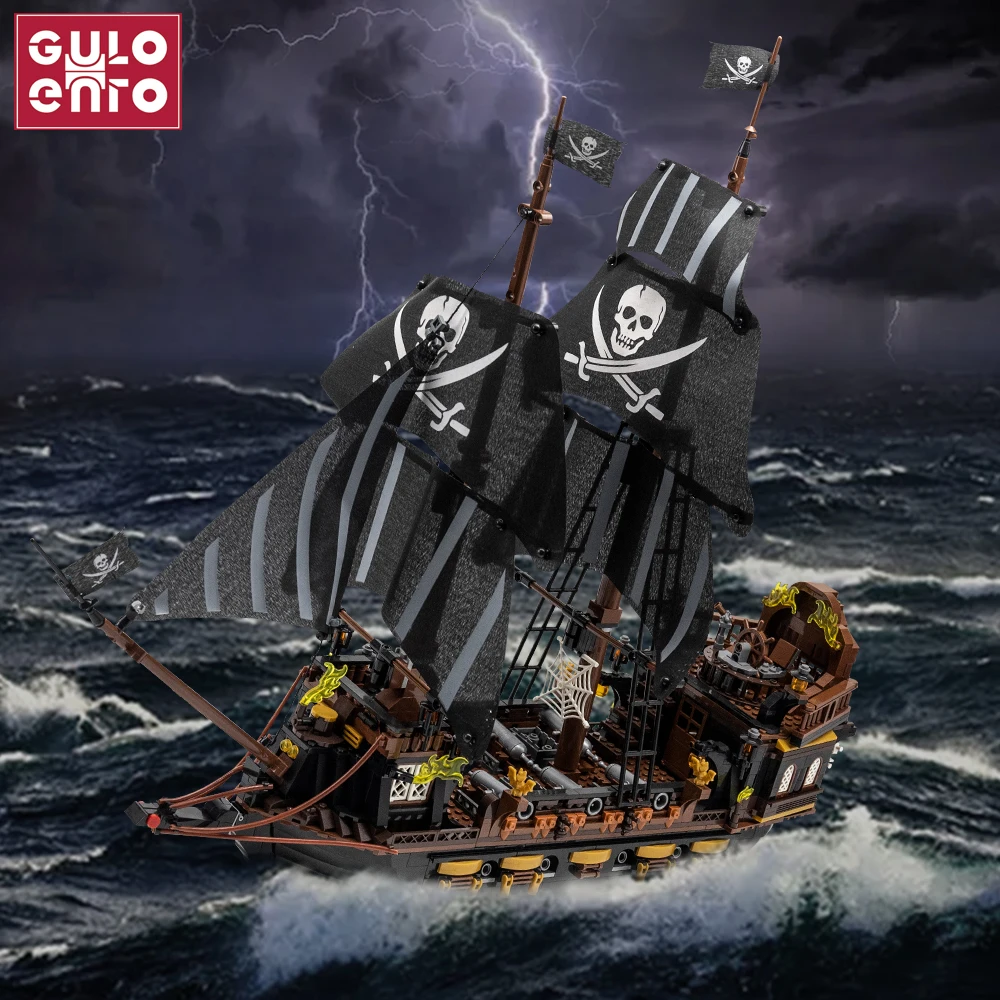211pcs Black Dragon Pirate Ship Building Blocks Toys Model fit lego UK SELLER 