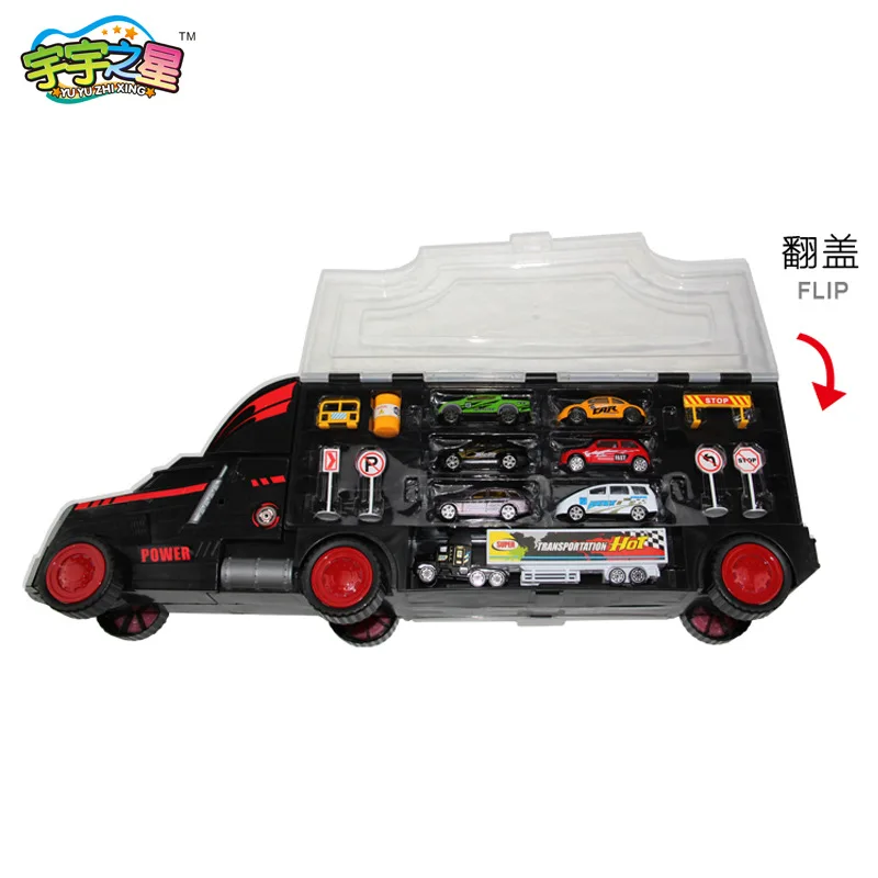 

Children Ultra Large Container Alloy Container Car Model Boy Alloy Trailer Storage Box Hand Storage Box Toy