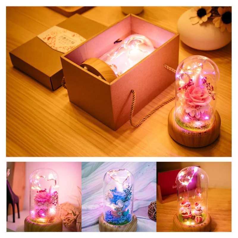 LED Night Lights Decorative Dream Home Wireless Bluetooth Speaker Table Lamp Night Light Streamer Rechargeable