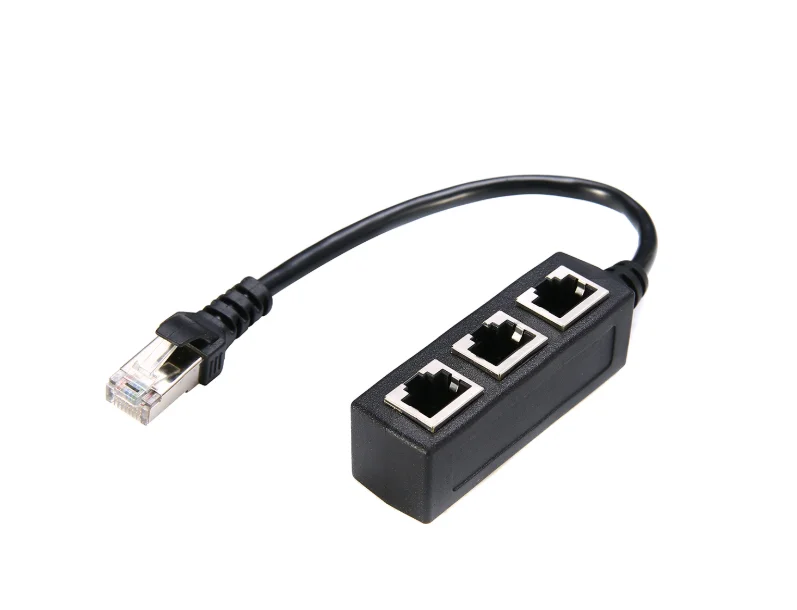 Разветвитель кабеля RJ45 Cat7e удлинитель один три сетевой кабель для передачи