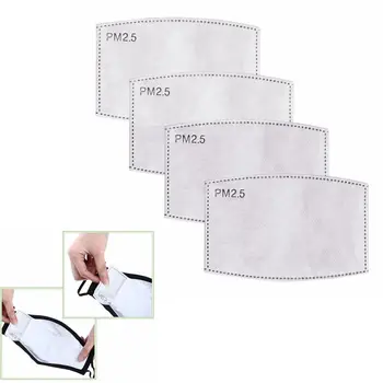 

10/20Pcs/Lot 5 Layers PM2.5 Activated Carbon Filter Insert Protective Filter Media Insert for mouth Mask anti dust mask