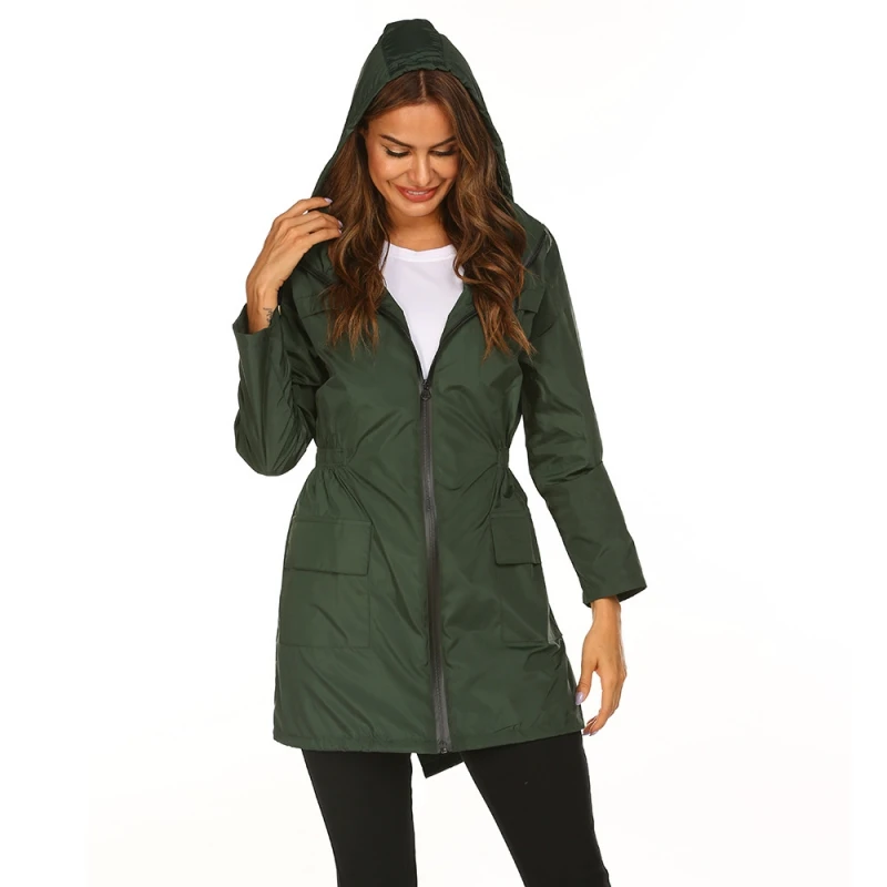 Avoogue - Chaquetas de lluvia para mujer, diseño ligero, con capucha, para  exteriores, impermeables, cortavientos