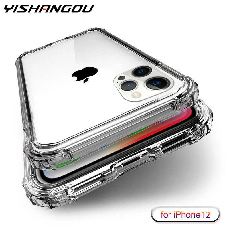 Protection-Case Clear Case Four-Corner Heavy-Duty iPhone Xr 11pro-Xs Strengthen-Silicon