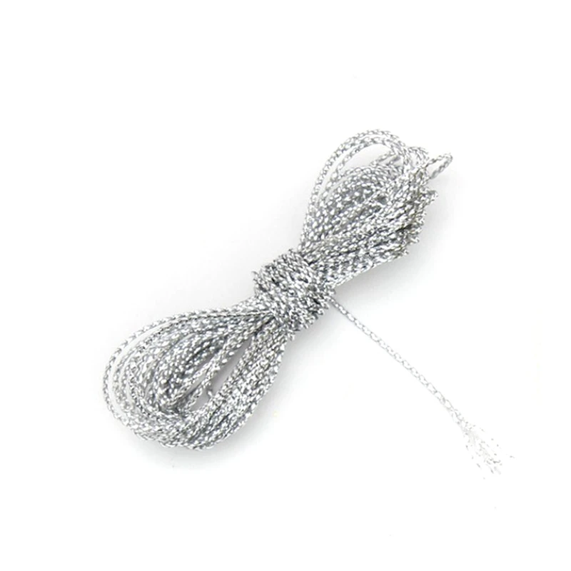 5m/roll Gold Silver Color Cord String PVC Christmas Ball Hanging Rope Ceiling Ball Thread Line Hanging Rope Christmas Decoration